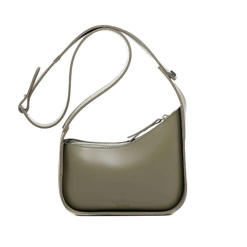 Irregular Square Leather Crossbody Bag