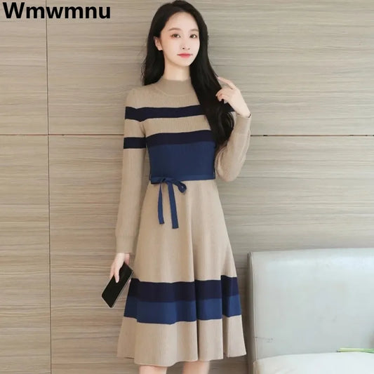 Striped Thick Knitted Dress