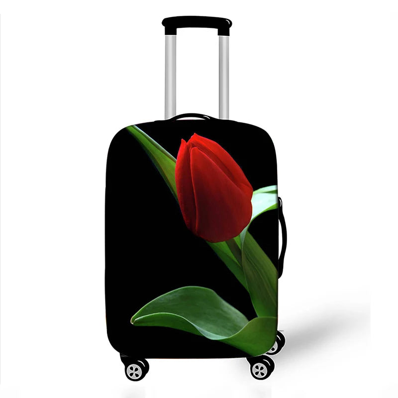 5D Tulip Flowers Travel Luggage