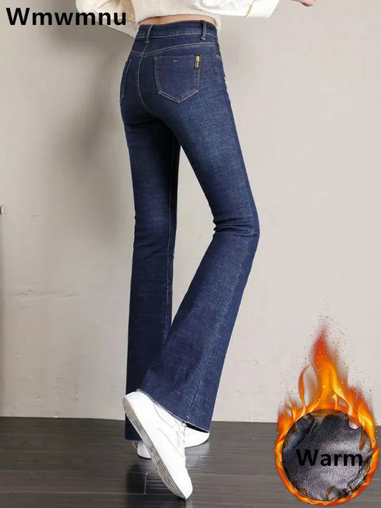 Winter Warm Bell-Bottoms Jeans