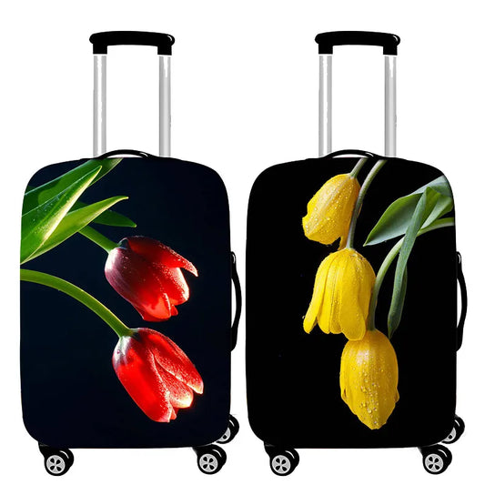 5D Tulip Flowers Travel Luggage