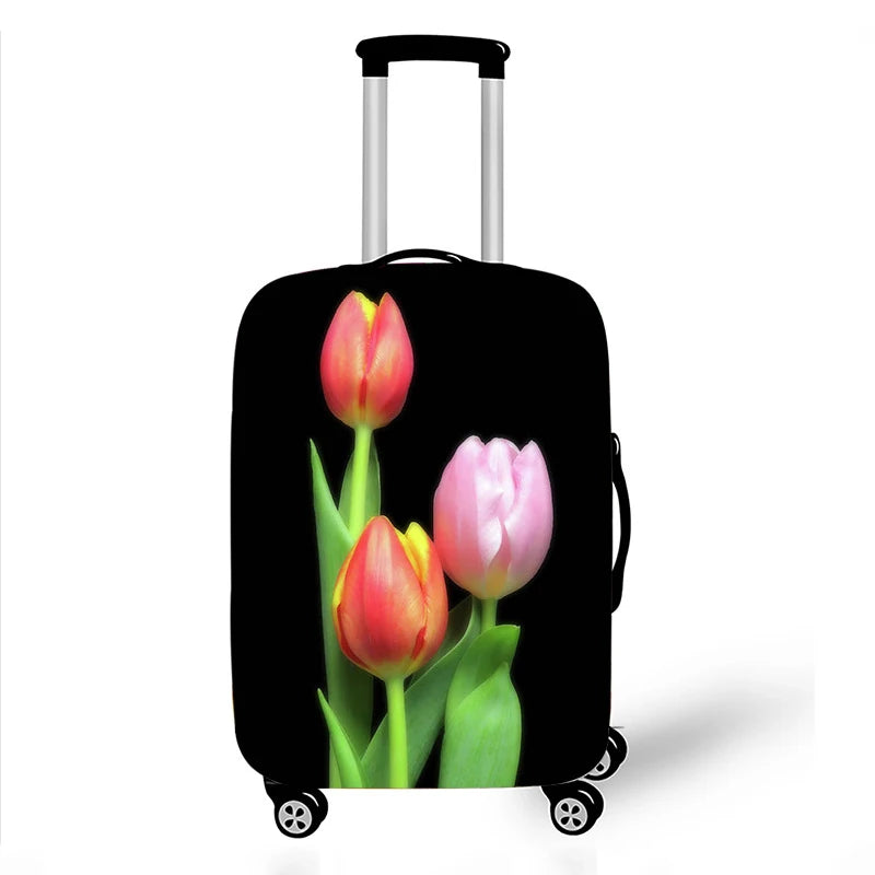 5D Tulip Flowers Travel Luggage